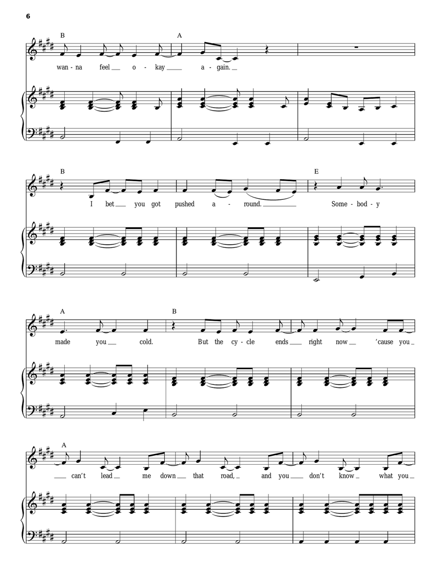 Mean Piano, Vocal scores gallery preview page 6