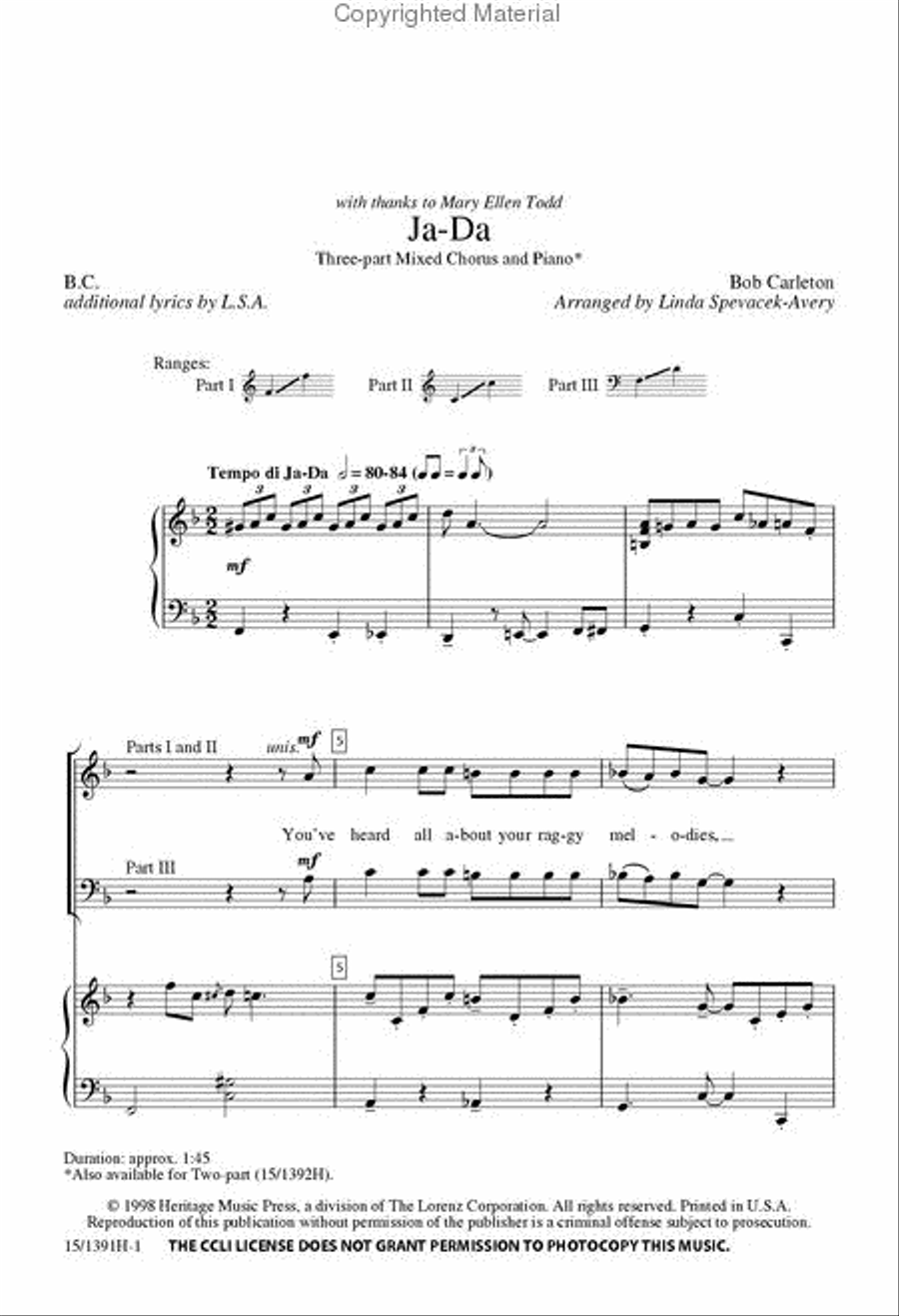 Ja-Da 3-Part scores gallery preview page 2