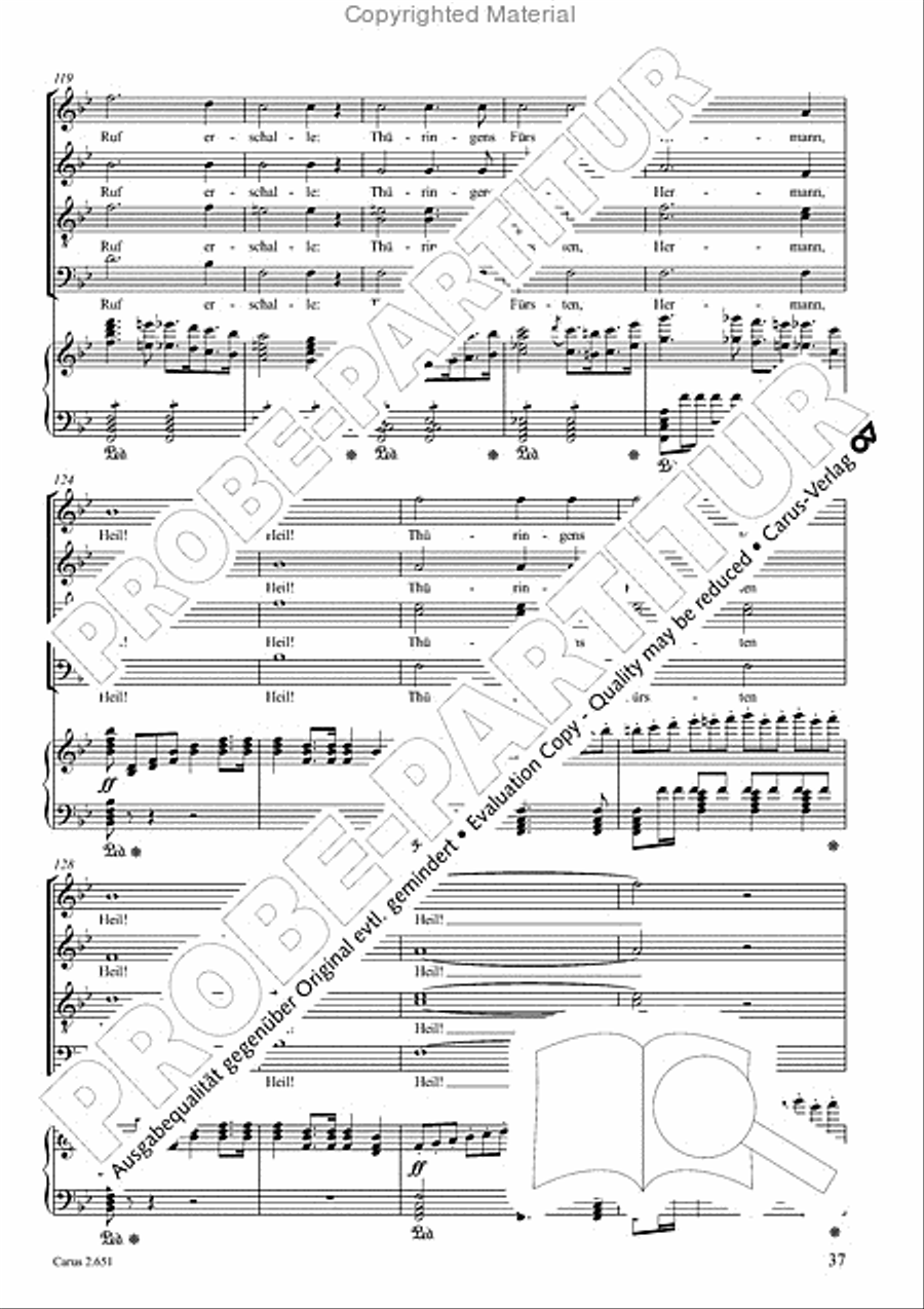 Choral collection Great Opera Choruses - Richard Wagner (choir & piano) Choir scores gallery preview page 38