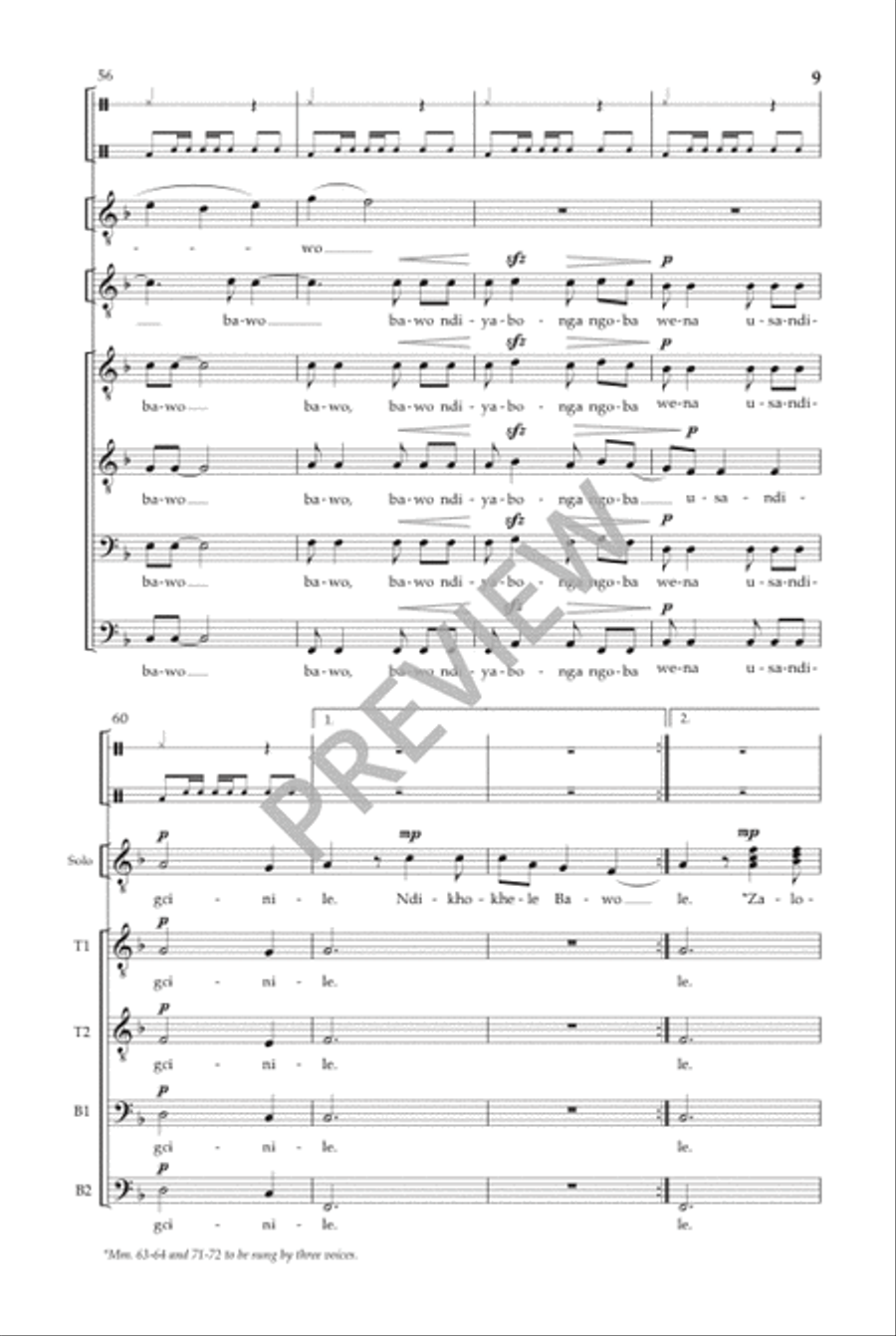 Ndikhokhele Bawo (TTBB) Ndikhokhele Bawo (TTBB) TTBB scores gallery preview page 10