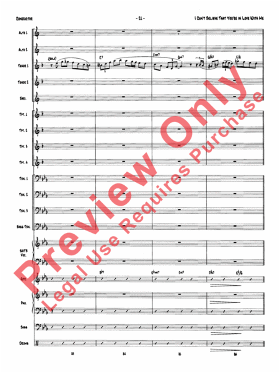 I Can't Believe That You're in Love with Me (score only) Jazz Ensemble scores gallery preview page 24