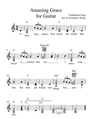 Amazing Grace for Guitar