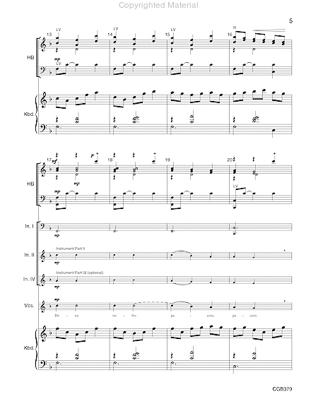 Dona Nobis Pacem - Full Score and Inst Parts image number null