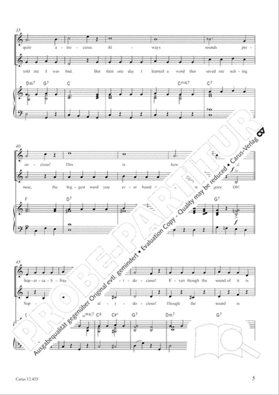Songs from Disney films (Mary Poppins / The little Mermaid / Tangled). chorissimo! MOVIE vol. 3 Choir scores gallery preview page 6