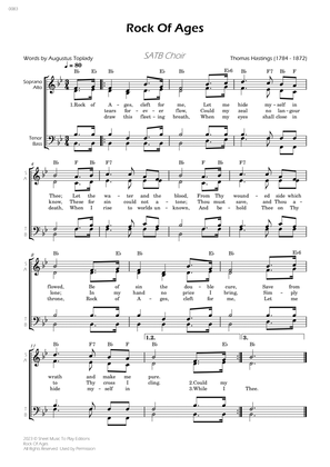Rock Of Ages - SATB Choir - W/Chords