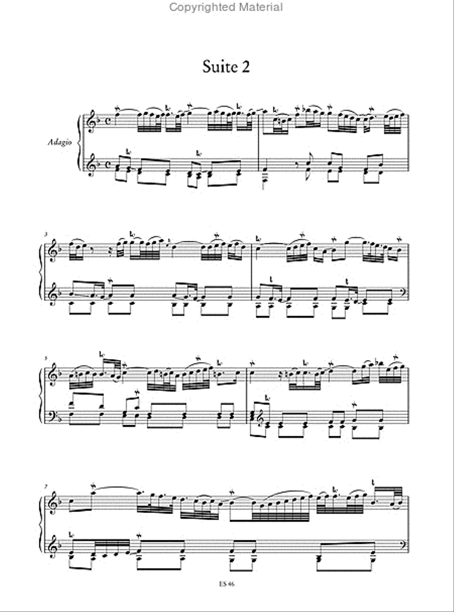 8 Suites for Keyboard (1720) HWV 426-433 ‘mises dans une autre applicature pour la facilité de la main’ by Gottlieb Muffat (1736) Harpsichord scores gallery preview page 3