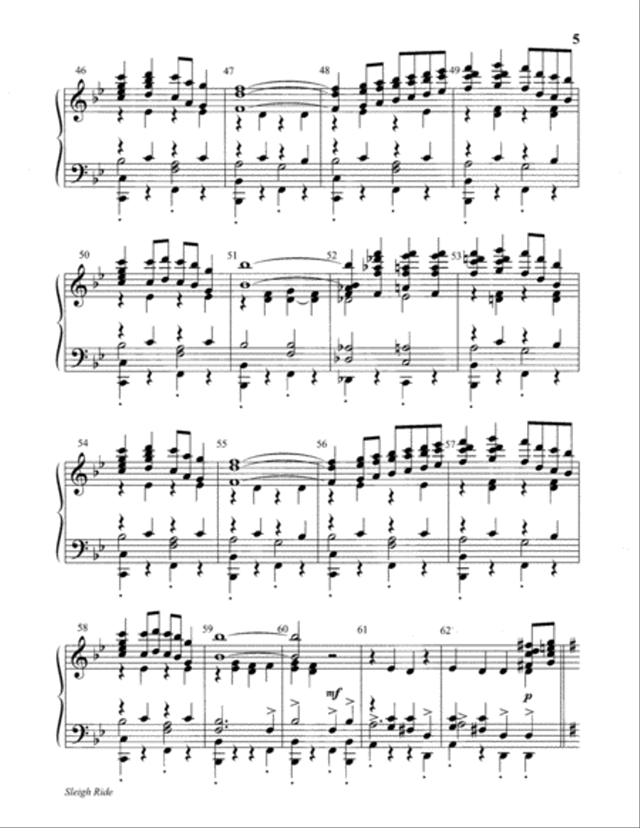 Sleigh Ride Sleigh Ride Handbell Choir scores gallery preview page 5