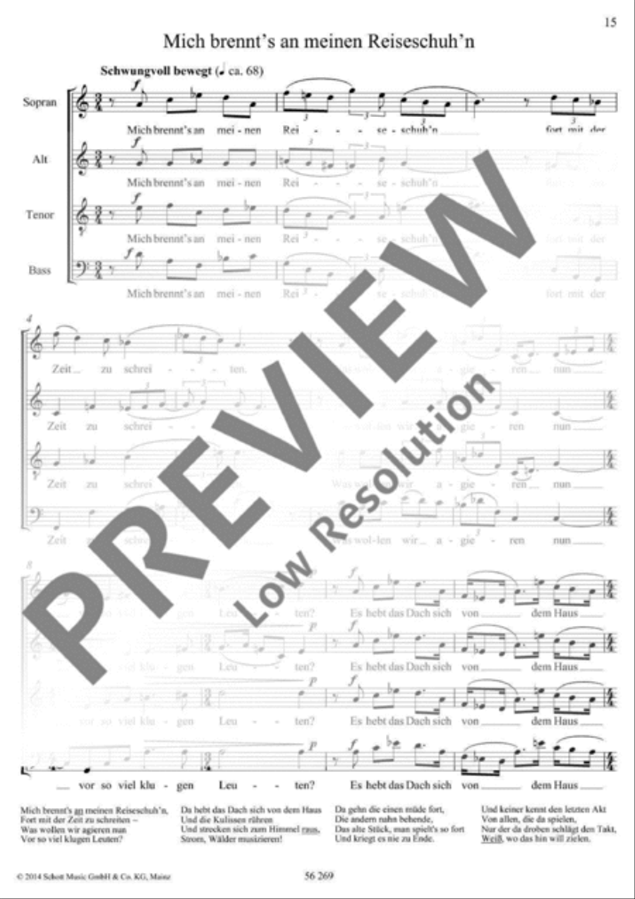 Sechs Eichendorff-Gesänge Mixed Choir scores gallery preview page 16
