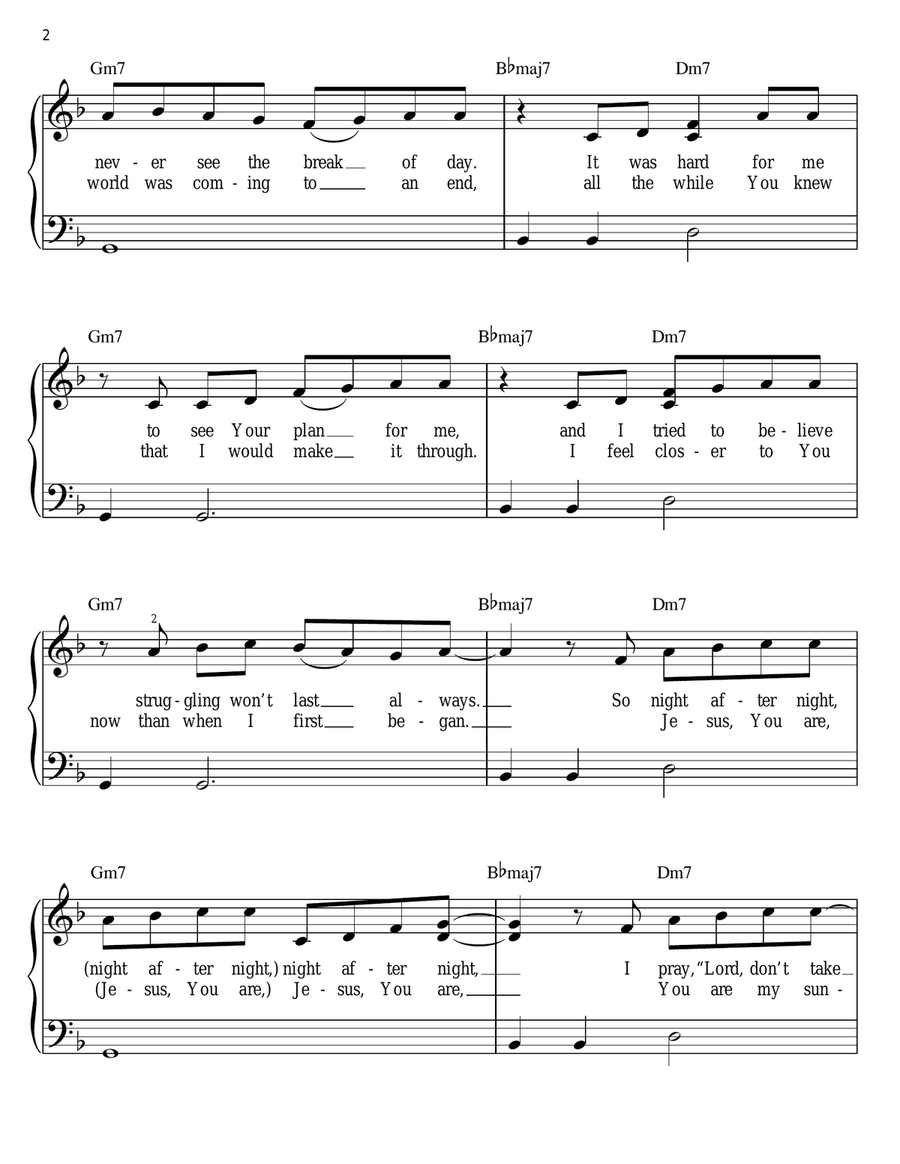 Looking For You Looking For You Easy Piano scores gallery preview page 2