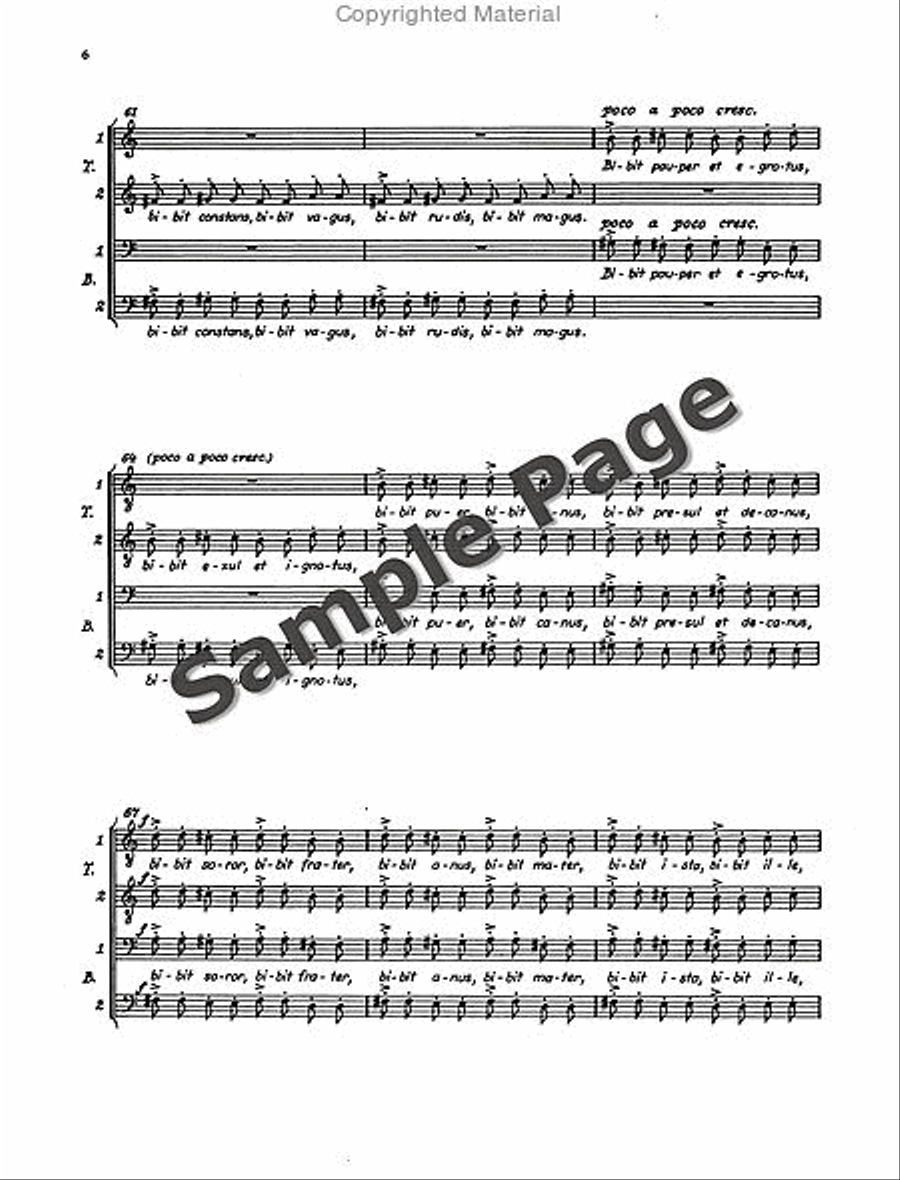 In taberna quando sumus from Carmina Burana TTB scores gallery preview page 7