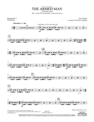 The Armed Man (from A Mass for Peace) (arr. Robert Longfield) - Percussion 2