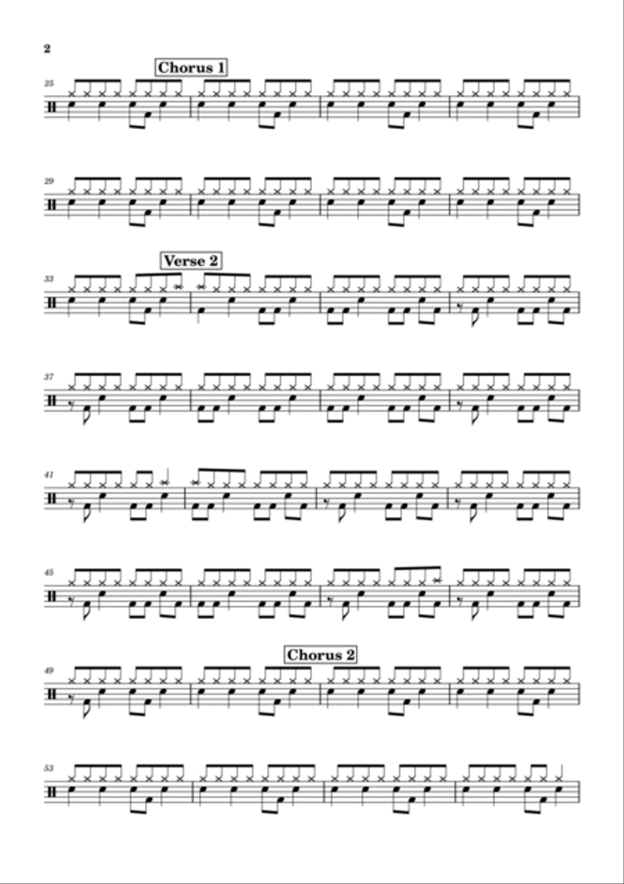 Shout It Out Loud Drum Set scores gallery preview page 2