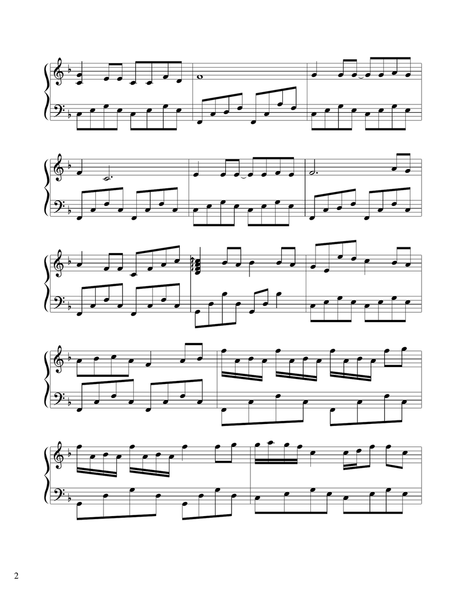 Thula Baba, Thula Sana (Piano Solo - South African Lullaby) Piano Solo scores gallery preview page 2