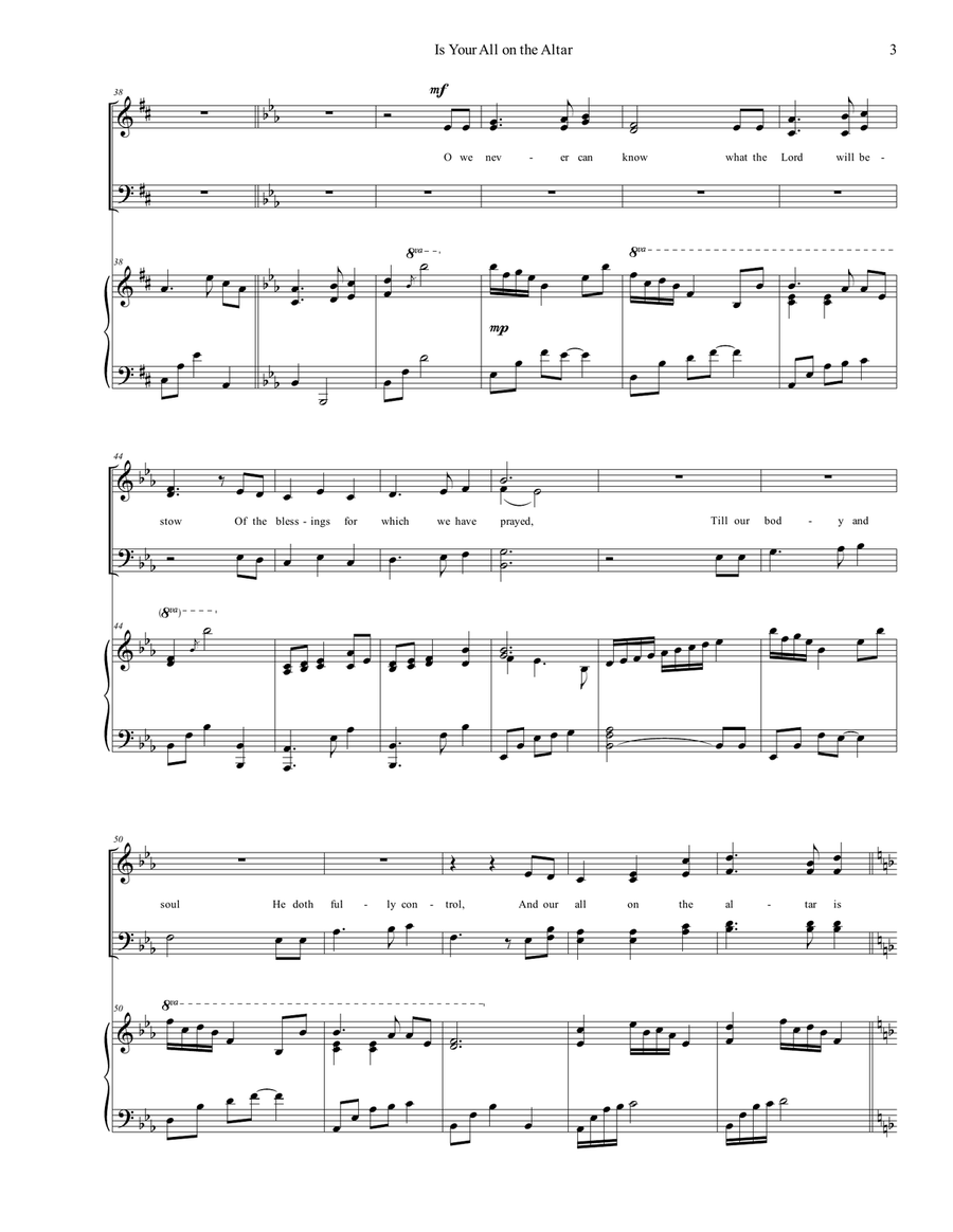 Is Your All on the Altar 4-Part scores gallery preview page 3
