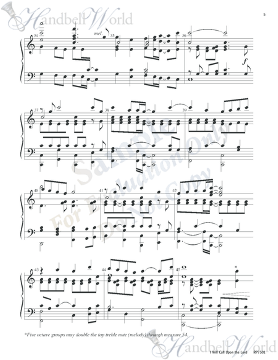 I Will Call Upon the Lord 5-Octaves scores gallery preview page 4