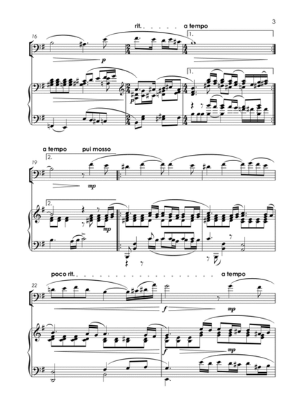 Vocalise (Rachmaninoff) - cello and piano with FREE BACKING TRACK image number null