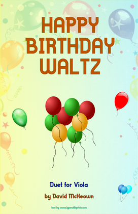 Book cover for Happy Birthday Waltz, for Viola Duet