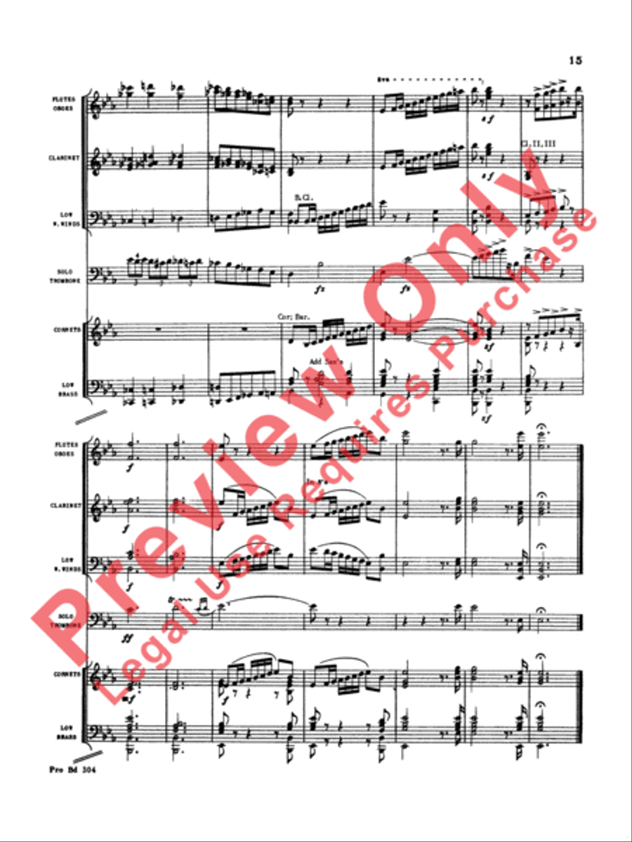 Morceau Symphonique Concert Band scores gallery preview page 16