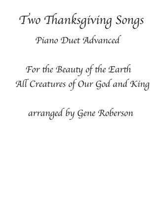 Book cover for For the Beauty of the Earth Advanced Piano Duet