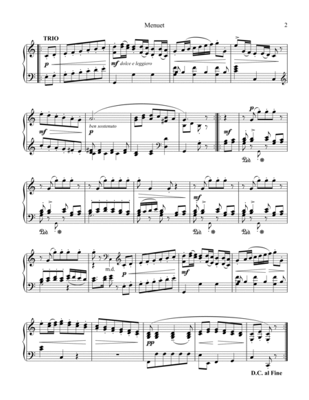 Menuet/Minuet by Boccherini for easy piano solo image number null