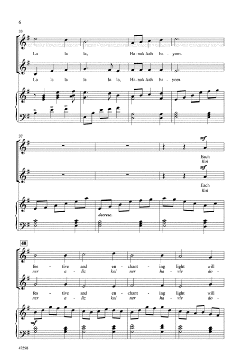 Hanukkah Hayom! Choir scores gallery preview page 5
