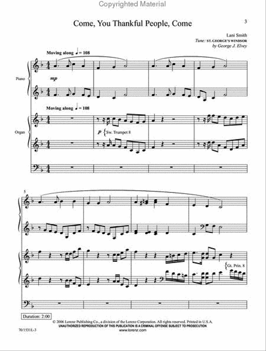 Organ and Piano Duets for the Church Year Organ scores gallery preview page 2