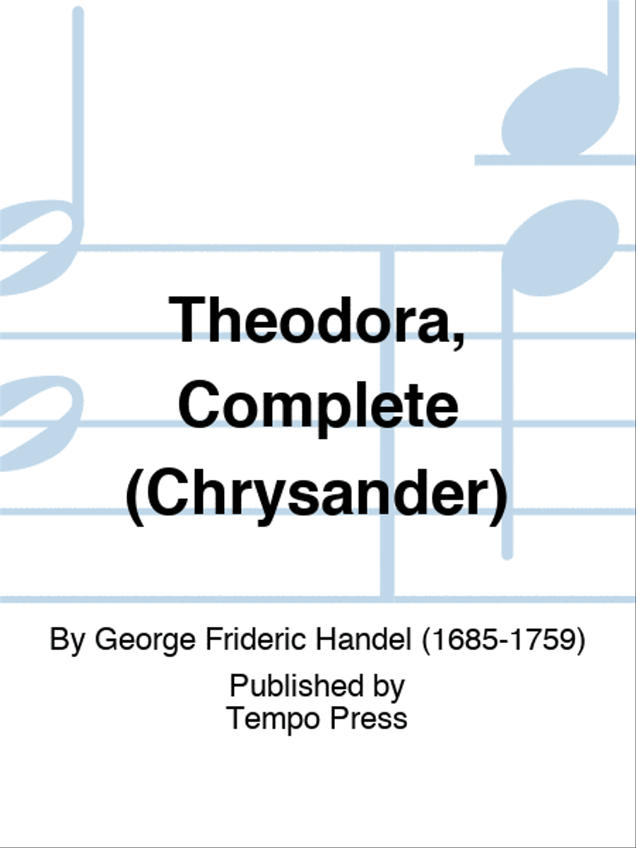 Theodora, Complete (Chrysander) Choir scores gallery preview page 1