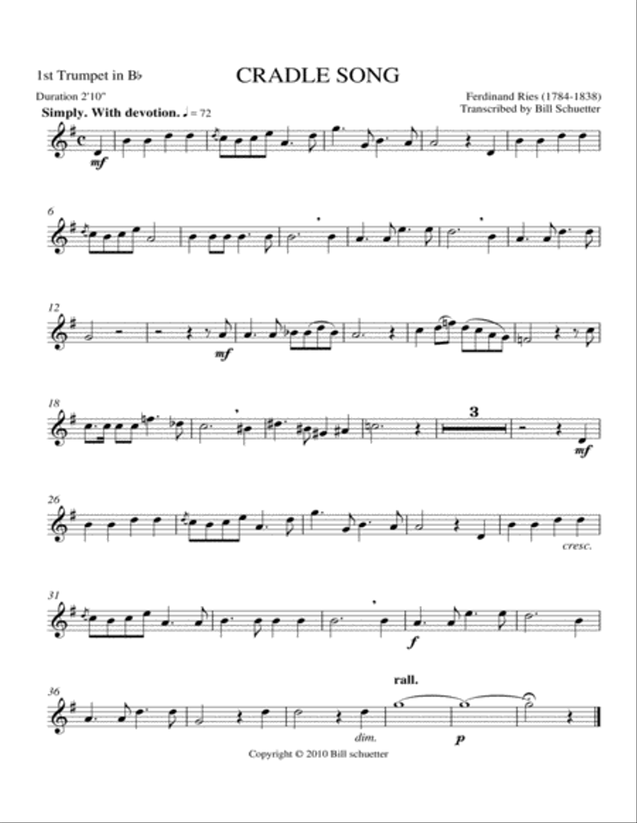 Cradle Song Cradle Song Brass Quintet scores gallery preview page 4