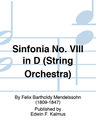 Book cover for Sinfonia No. VIII in D (String Orchestra)