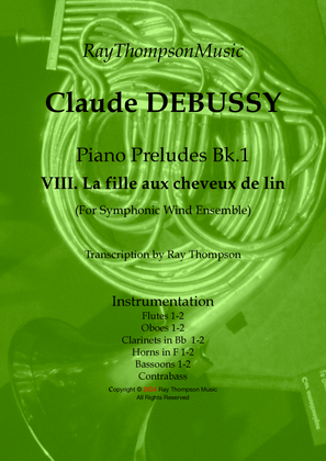 Debussy: Piano Preludes Bk.1 No.8 "La fille aux cheveux de lin" -symphonic wind