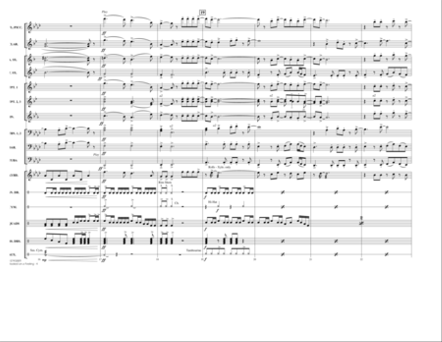 Hooked on a Feeling - Conductor Score (Full Score) Marching Band scores gallery preview page 4