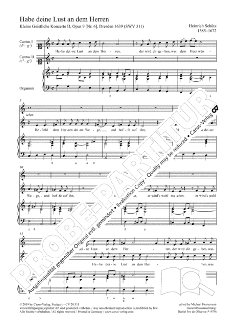 Habe deine Lust an dem Herren Score scores gallery preview page 3