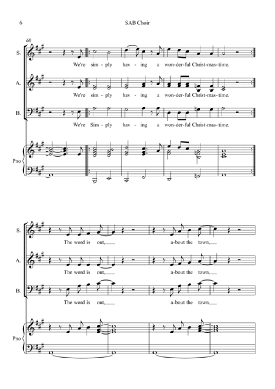 Wonderful Christmastime Wonderful Christmastime 3-Part scores gallery preview page 6