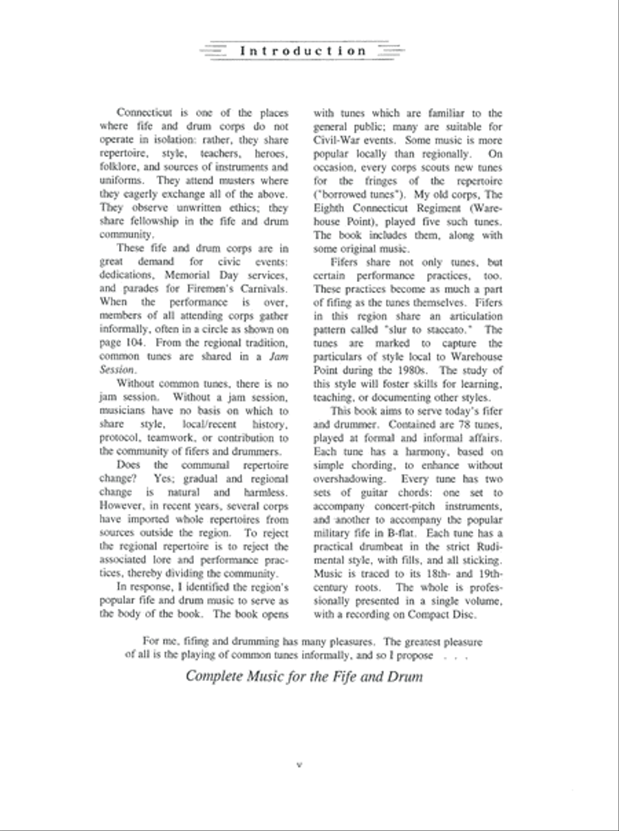 Complete Music for the Fife and Drum Oboe scores gallery preview page 6