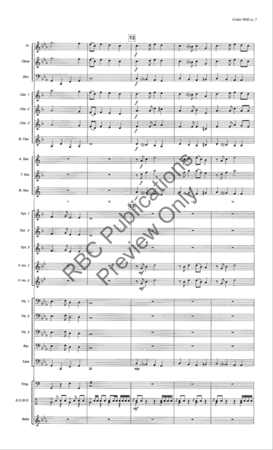 Cedar Hills Cedar Hills Concert Band scores gallery preview page 6