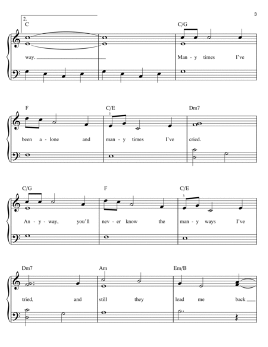 The Long And Winding Road Easy Piano scores gallery preview page 3
