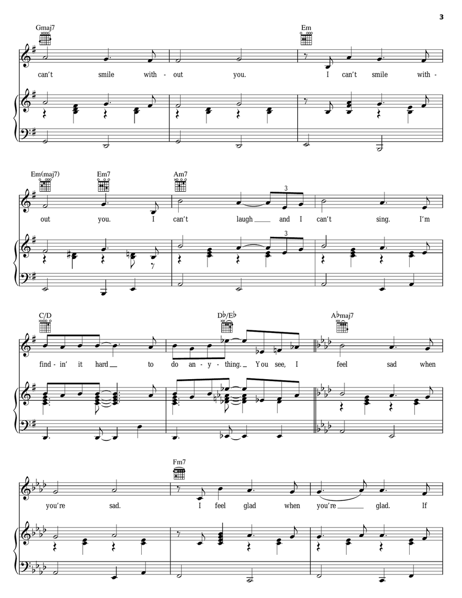 Can't Smile Without You Can't Smile Without You Acoustic Guitar scores gallery preview page 3