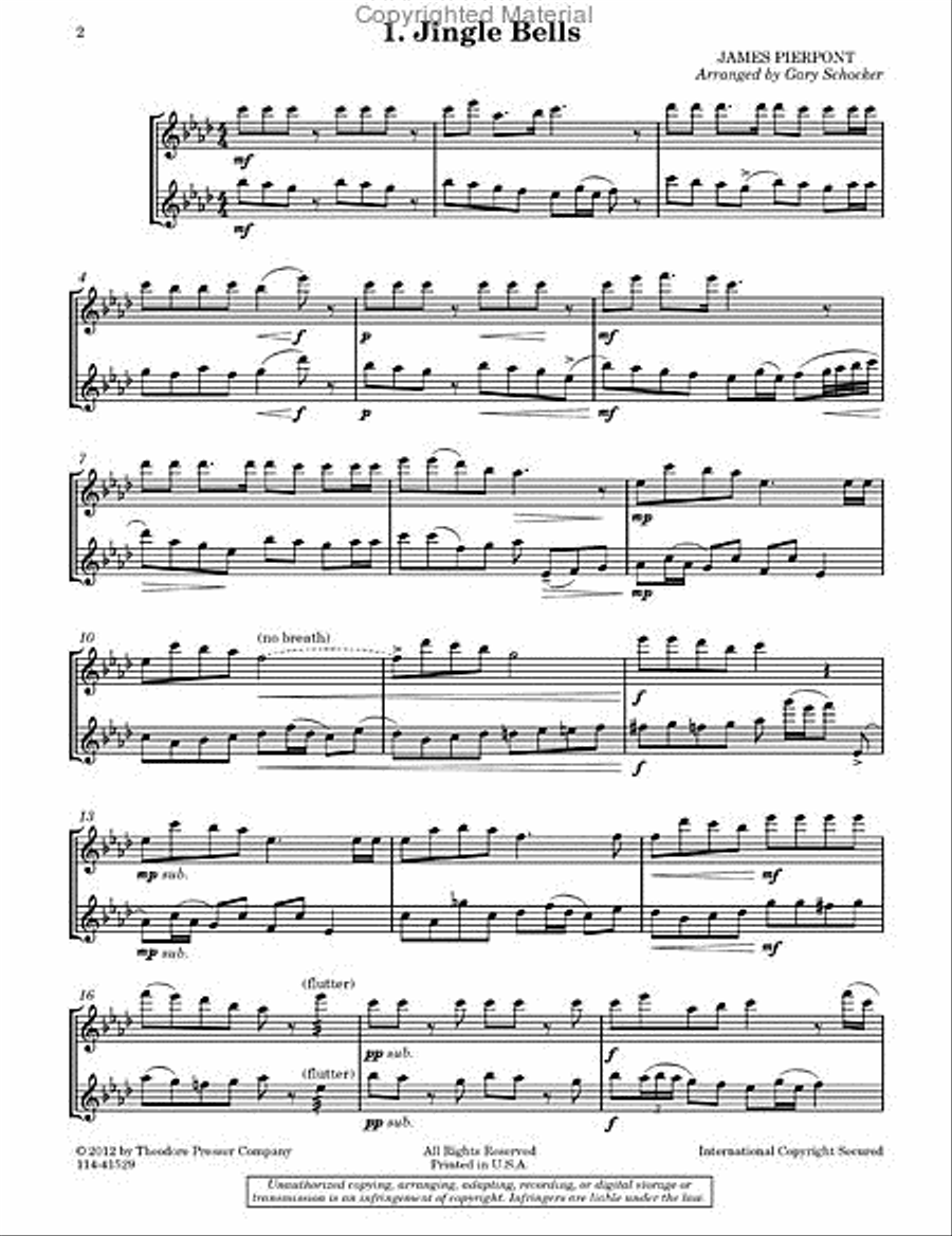 Two Pipers Piping Flute Duet scores gallery preview page 2