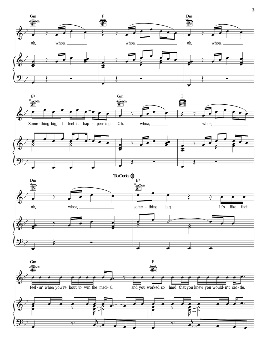 Something Big Piano, Vocal, Guitar scores gallery preview page 3