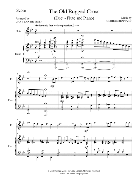 EASTER HYMNS for Flute & Piano, Top 10 Most Popular Easter Hymns (Score & Parts included) image number null