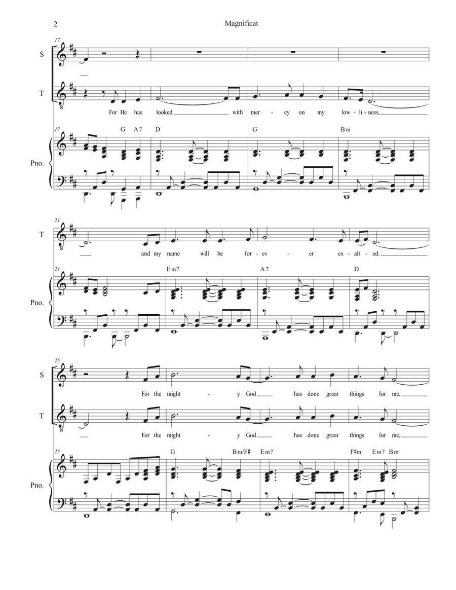 Magnificat 2-Part scores gallery preview page 2
