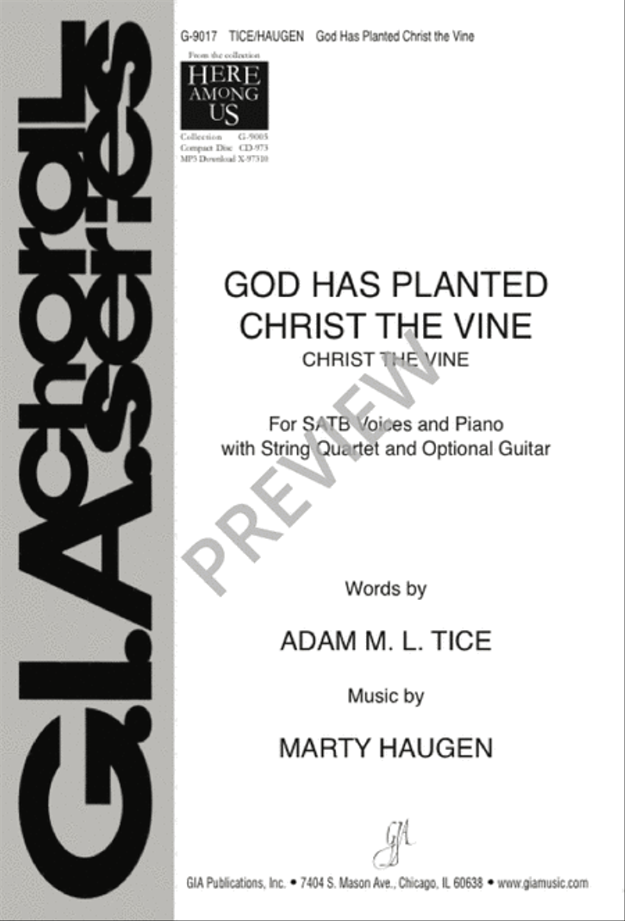 God Has Planted Christ the Vine 4-Part scores gallery preview page 1