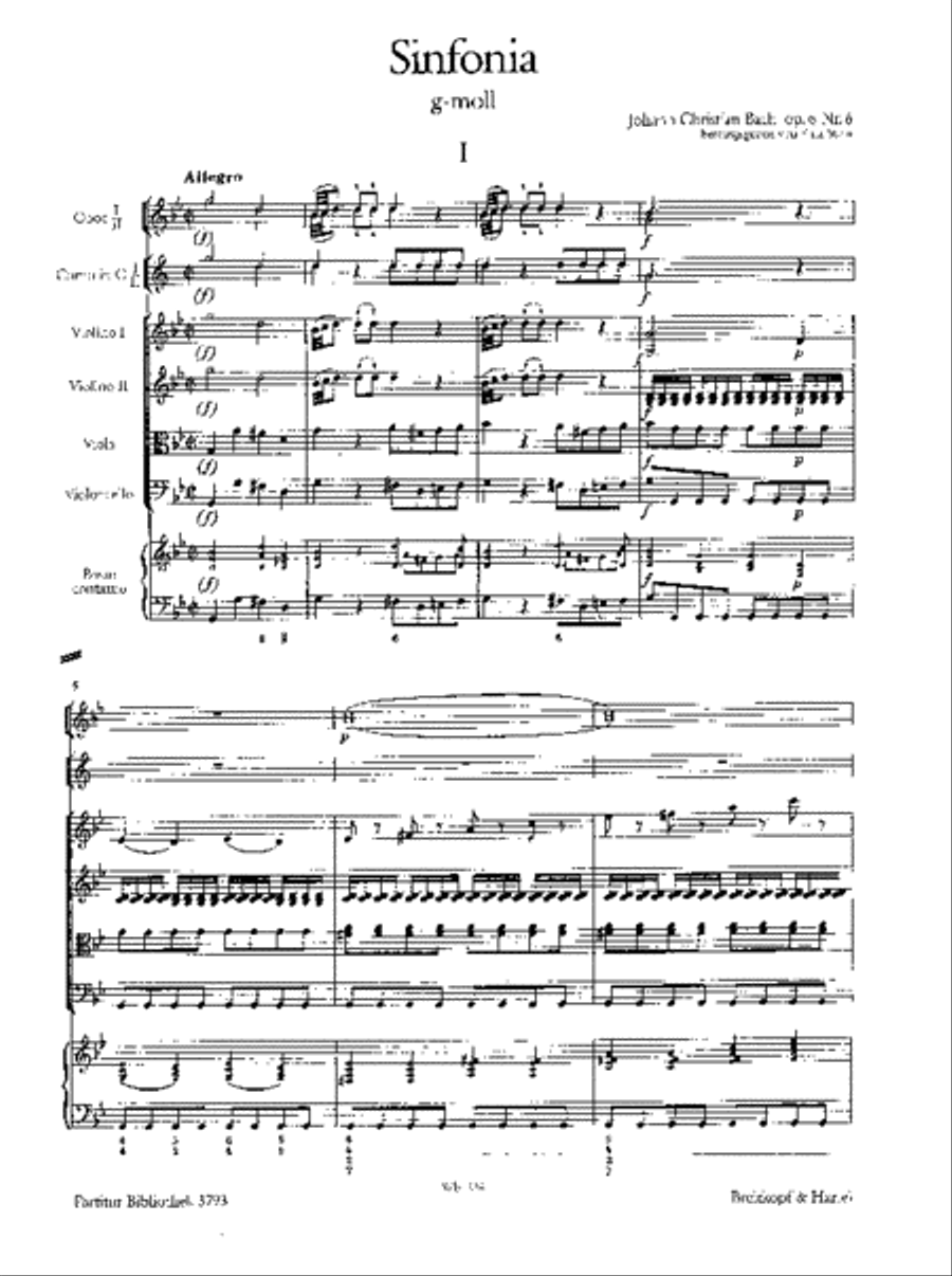 Sinfonia in G minor Op. 6 No. 6 Orchestra scores gallery preview page 2