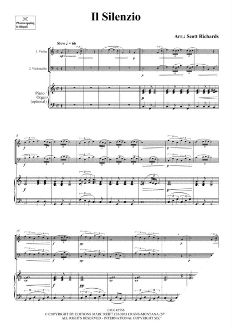 Il Silenzio Cello scores gallery preview page 4