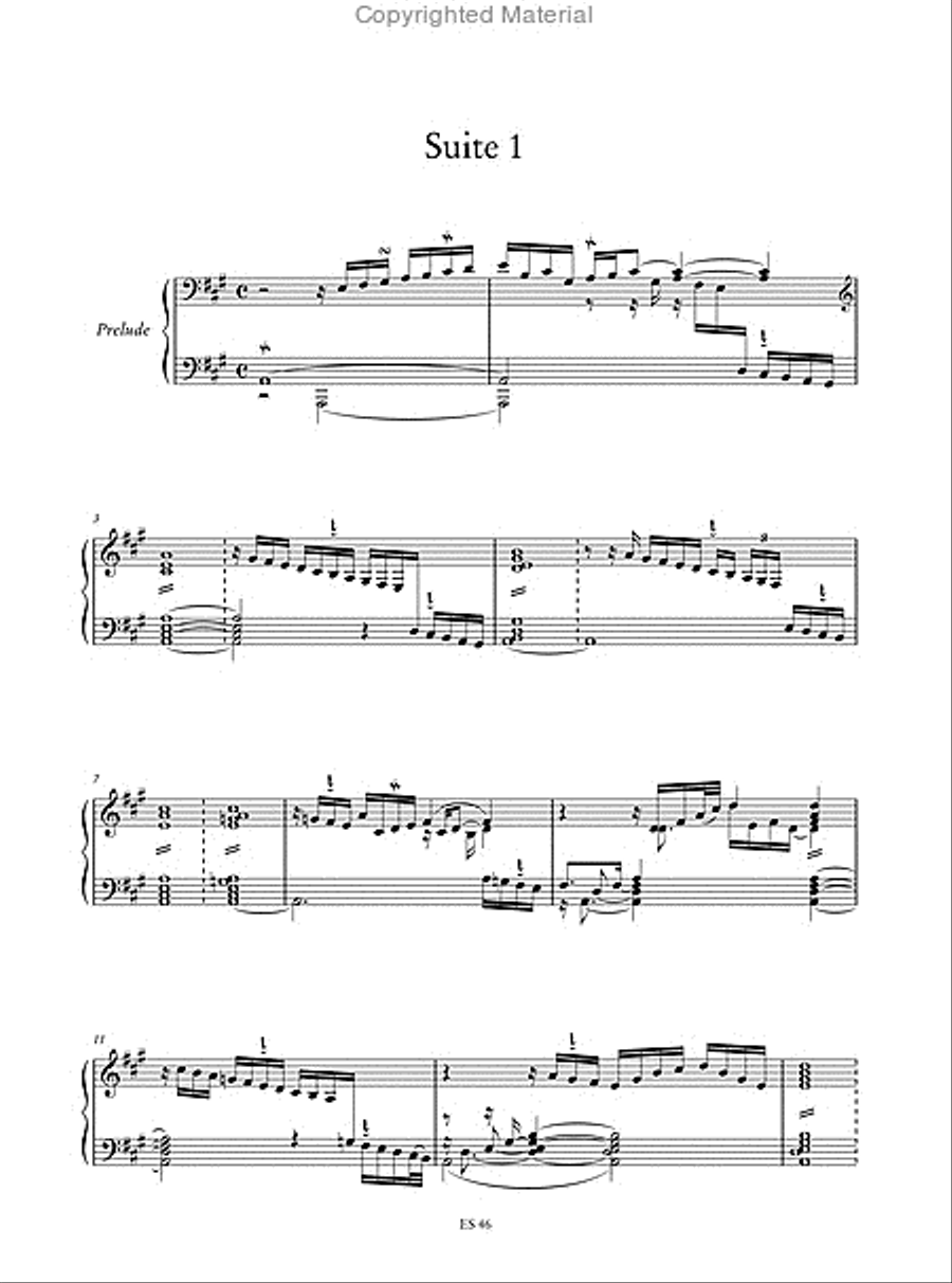 8 Suites for Keyboard (1720) HWV 426-433 ‘mises dans une autre applicature pour la facilité de la main’ by Gottlieb Muffat (1736) Harpsichord scores gallery preview page 2