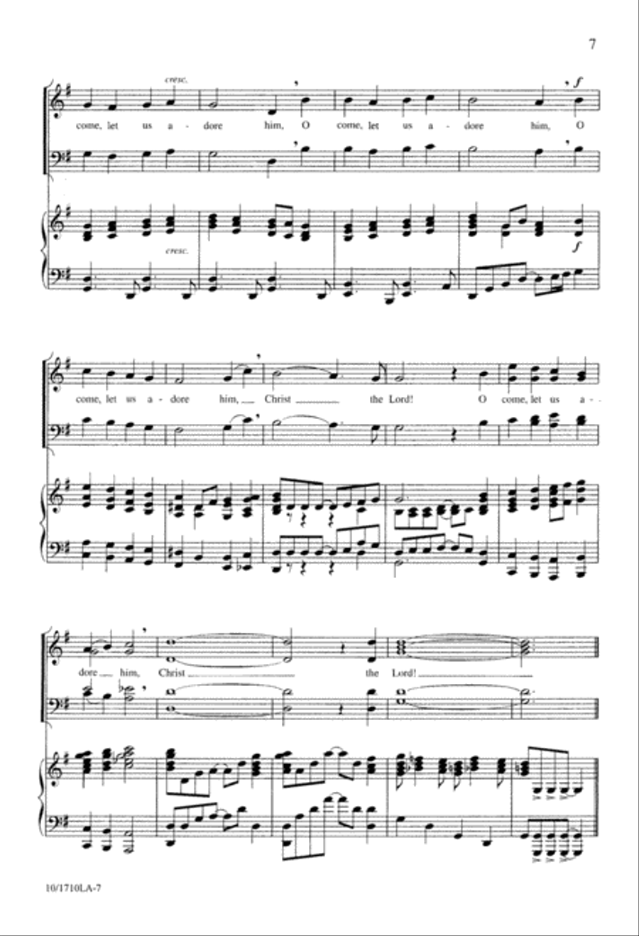 O Come, All Ye faithful 4-Part scores gallery preview page 7