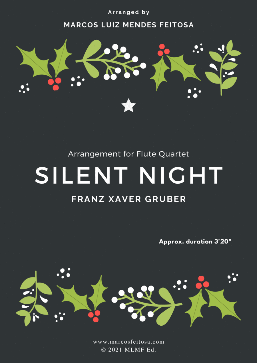Silent Night - Flute Quartet Flute Quartet scores gallery preview page 1