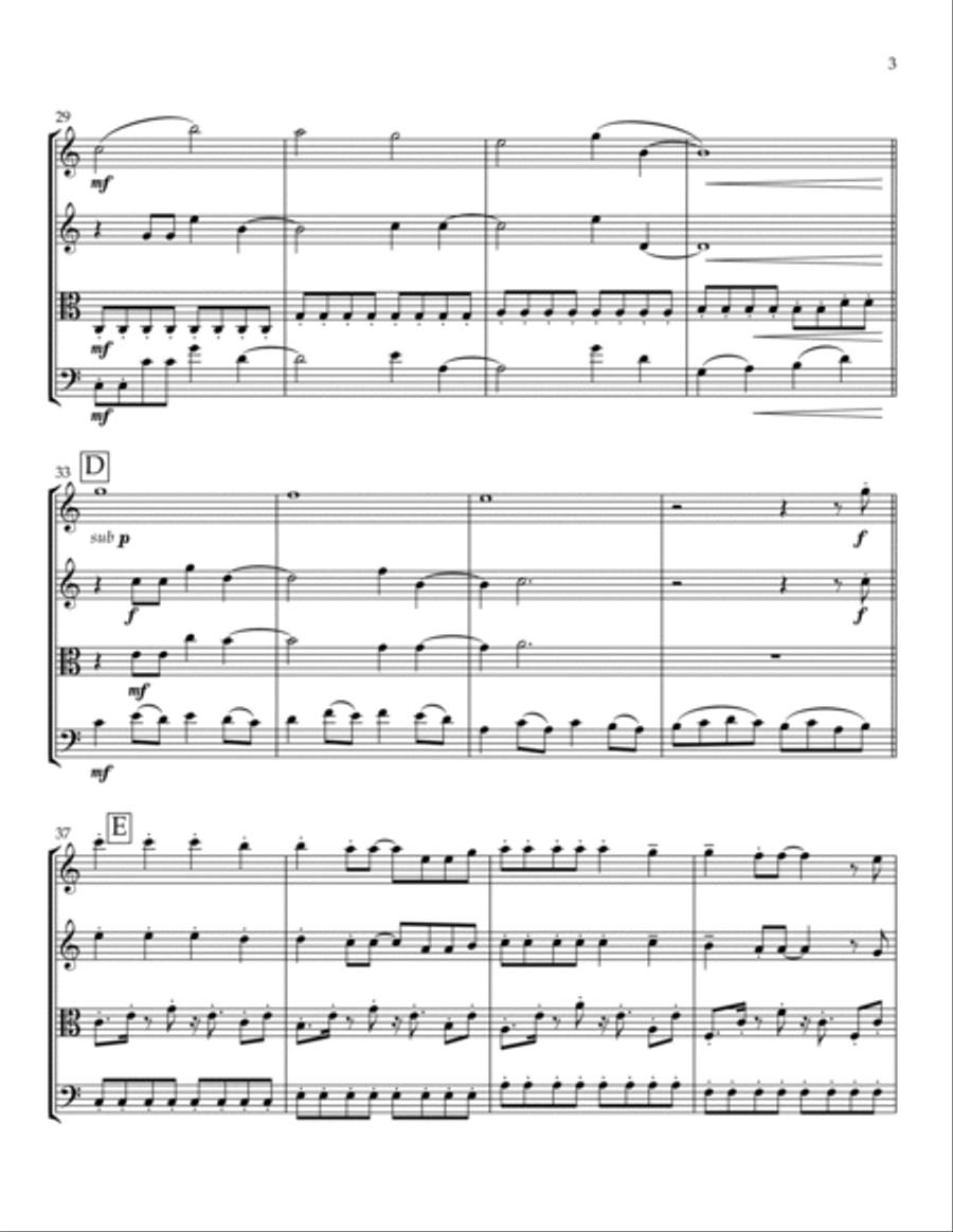 She Looks So Perfect String Quartet scores gallery preview page 3