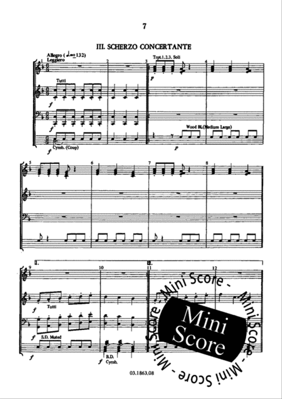 Four Characters Four Characters Concert Band scores gallery preview page 13
