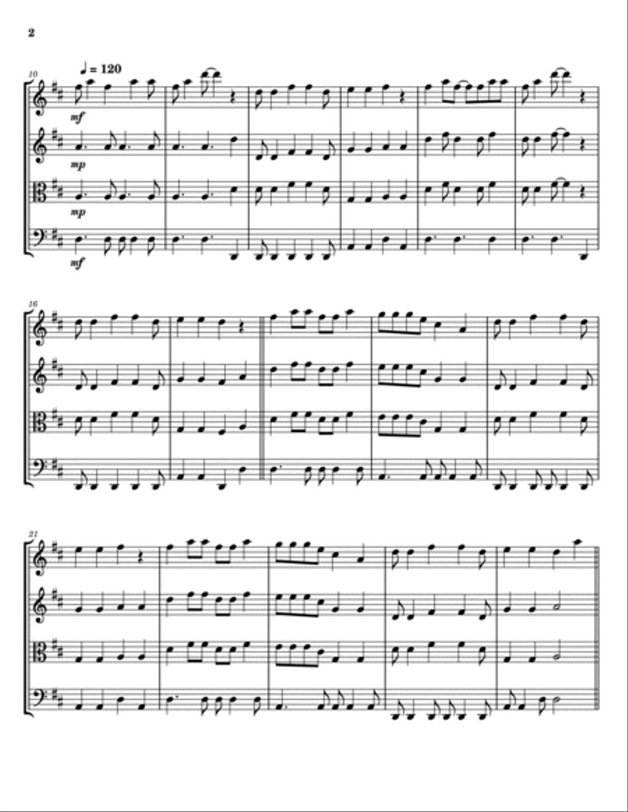 Day-o (the Banana Boat Song) String Trio scores gallery preview page 2